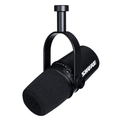 Shure MV7 USB Podcast Microphone for Podcasting, Recording, Live Streaming  Gaming, Built-In Headphone Output, All Metal USB/XLR Dynamic Mic, Voice-Isolating Technology, TeamSpeak Certified - Black