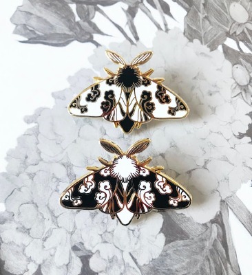 Cloud Moth  A Grade  Hard Enamel Pin | Etsy