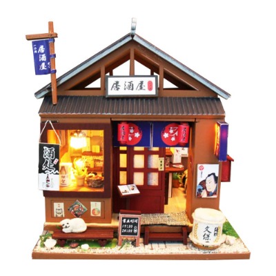 Japanese Izakaya Craft Model Mini Kit with Dust Cover