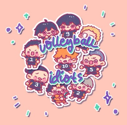 Volleyball Idiots Sticker Set 