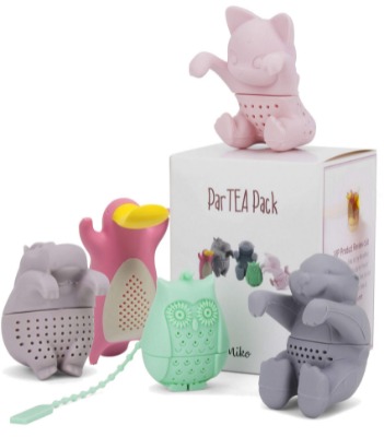 Tea Infuser Set for Loose Tea – Get the Cute Animal Tea strainer ParTea Pack for More Enjoyable Tea Times with Friends and Family, 5-pack, Multi Color Tea Steepers