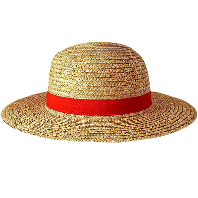 Junxcj Stroh Hut Luffy, Ruffy Strohhut, Multifunktionale Anime Cartoon Charakter Sonnencreme Strohhut, Cosplay Sonnenhut für Erwachsene