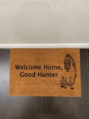Welcome Home Good Hunter Doormat  Bloodborne Doormat  Gifts | Etsy