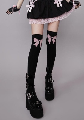 Pretending To Be Nice Thigh High Socks