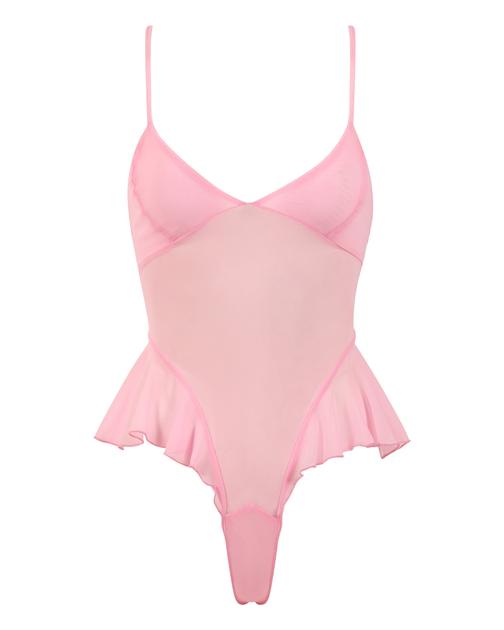 SHEER RETRO TEDDY // BUTTER PINK