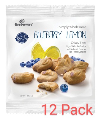 Amazon.com: Appleways Whole Grain Blueberry Lemon Crispy Bites | 1 Oz | Pack of 12