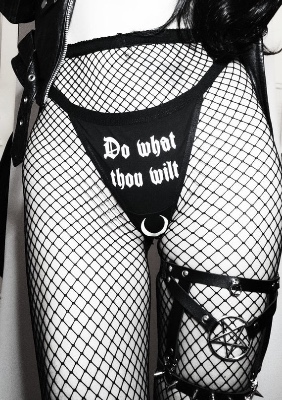 Occult Thong Moon  Gothic Lingerie S to XL Witch Moonchild | Etsy UK