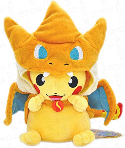 Pịkáchụ Plush Charizard Pịkáchụ Charizard Plush 8" - Poncho Pịkáchụ Poncho Pịkáchụ Charizard Pịkáchụ Plush (Orange) Gift for Christmas Stock in US