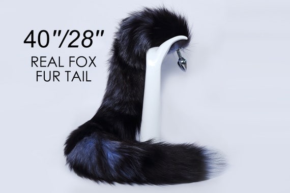 Long Fox Tail Plug  Real Fox Tail Butt Plug Tail  Fox Dildo | Etsy