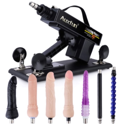 Auxfun Sex Machine Love Machine,3 XLR Connector Fucking Machine Thrusting Dildo Automatic Machine with 7 Attachments for Men and Women