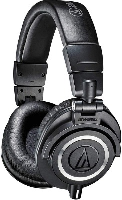 Audio-Technica M50x Professional Studio Headphones for studio recording, creators, DJs, gaming, podcasts and everyday listening - Black