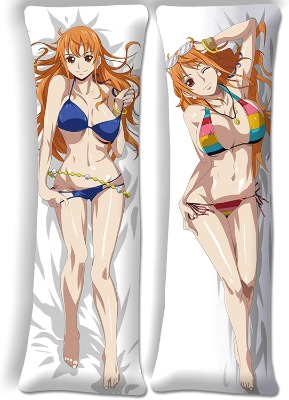 Nami One Piece Body Pillow Pillowcase Anime Anime Pillow Cover 160x50cm(62.9inx19.6in) Peach Skin