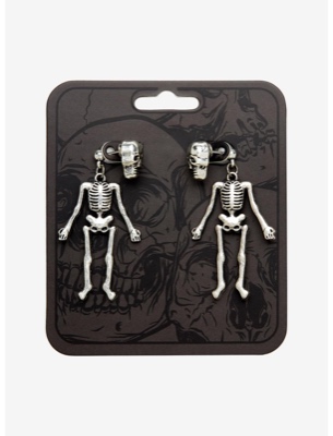 Dangle Skeleton Stud Earrings | Hot Topic