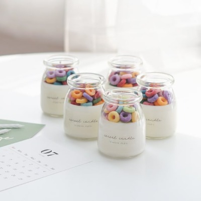 Cereal Candle  Fruit Loops Cute Fun Scented Candle Dessert | Etsy