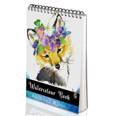 Yordawn Papel Acuarela Bloc Dibujo Acuarela A4 Cuaderno Dibujo Sketchbook con 30 Hojas Bloc de Dibujo para Niños Adultos Profesional Cuaderno a4 Cuaderno Acuarela para Pintura Dibujo