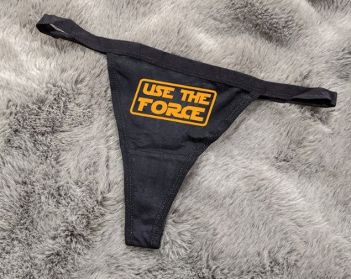 Use the Force Black Thong  Naughty Panties  Star Wars | Etsy Canada