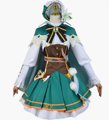Amazon.com: Genshin Impact Venti Cosplay Outfits Women Venti Dress Cloak Cape Suit Hat Full Set Halloween Costume : Clothing, Shoes & Jewelry