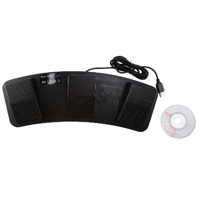 Hacbop Fs3-P USB Triple Foot Switch Pedal Control Keyboard Mouse 3 Pedals Simulate Any Key On Keyboard Combination Key Hid USB Switch