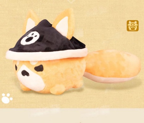 Genshin Impact Plush Gorou Dog Plushie Cute Throw Pillow Plushie Gifts for Kids Girlfriend 8.27"x14.96"