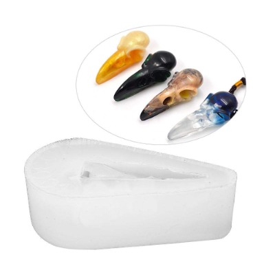 Silicone Resin Mould, Jewelry Making Mould Kit Crow Skull Shape DIY Pendant Halloween Mould