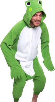 Silver Lilly Unisex Adult Pajamas - Plush One Piece Cosplay Frog Animal Costume