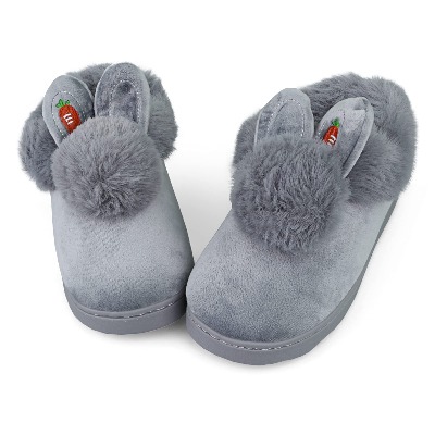 Girls Slippers Bunny Plush Women Warm House Shoes Bedroom Non Slip Cute Animal Cotton Slipper Winter