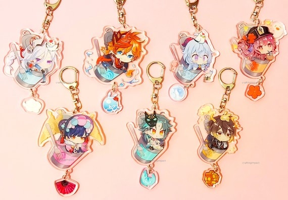 Genshin Impact Cute Characters Acrylic Keychain  14 Styles  | Etsy