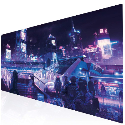 Imegny Large Gaming Mouse Pad, Extended XXL Desk Pad & Non-Slip Rubber Mat for Mice and Keyboard with Stitched Edges （90x40 zisecity006）