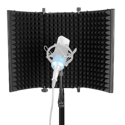 Neewer Professional Studio Recording Microphone Isolation Shield. High Density Absorbent Foam is Used to Filter Vocal. Compatible with Blue Yeti and Any Condenser Microphone Recording Equipment