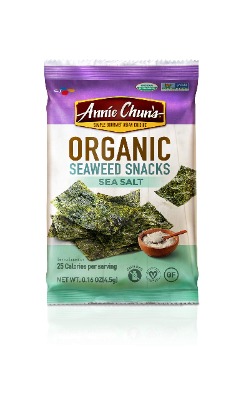 Annie Chun's Organic Seaweed, Sea Salt, 0.16-oz (12 Count), Keto, Vegan,  Gluten-Free Snack