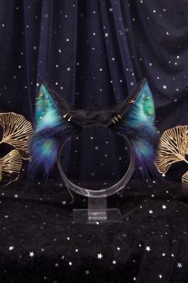 Fancy Fox Ears Set Galaxy Collections green | Etsy