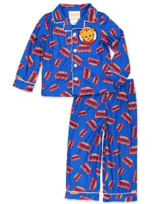 Daniel Tiger's Neighborhood Toddler Kids Flannel Coat Style Pajamas