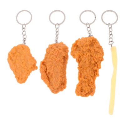 Fried Chicken Keychain Set