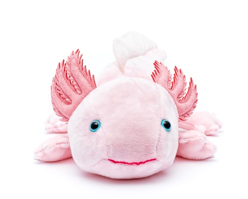 Uni-Toys WT-70218 – Axolotl – 32 cm (längd) – vattendjur – plyschleksak, gosedjur