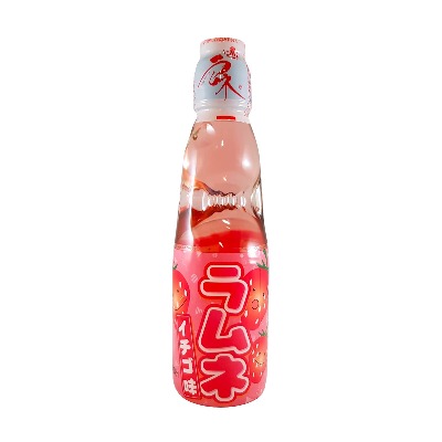 Hata Strawberry Ramune Drink, 200 ml, Strawberry