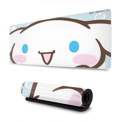 Cinnamoroll Gaming Mouse Pad Large Mouse Pad Customized Desk Pad Non Slip Rubber for Office Home and Computer Gaming Black
