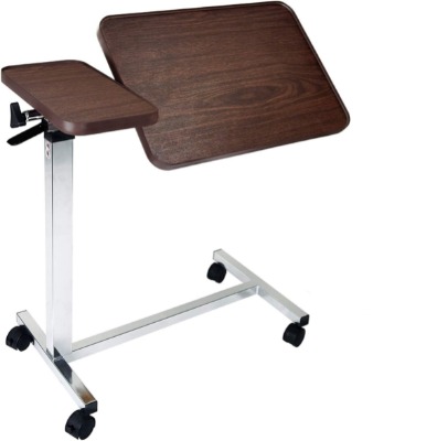 Medical Deluxe Tilt Top Overbed Bedside Table with Height Adjustment Feature (Hospital  Home Use)