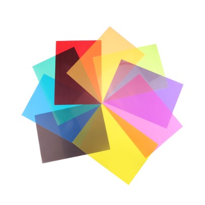 9pcs/set Photography Transparent Flash Color Filter