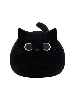 Black Cat Plush Toy Black Cat Pillow,Soft Plush Doll Cat Plushie Cat Pillow,Stuffed Animal Soft Plush Pillow Baby Plush Toys Cat Shape Design Sofa Pillow Decoration Doll (B)