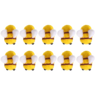 BESPORTBLE 10Pcs Wool Felt Craft Ball Nursery Wool Felt DIY Bee Craft Decoration Ornaments Nursery Supplies Toys Baby Shower Gender Reveal Party