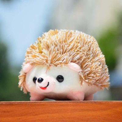Cute Plush Hedgehog Key Chain Animal Plush Dolls Stuffed Toys Car Keychain Bag Pendant Gifts for Girl(Brown)