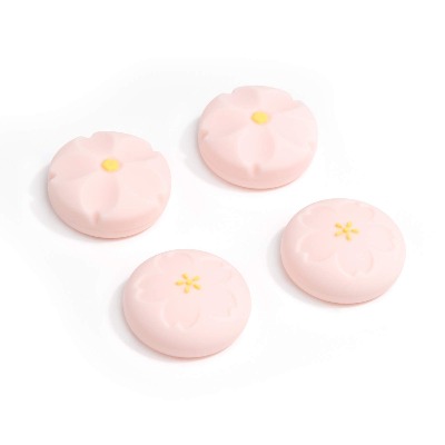 GeekShare 4PCS Sweet Sakura Theme Thumb Grip Caps Soft Silicone Joystick Cover Compatible with Switch /Lite /OLED