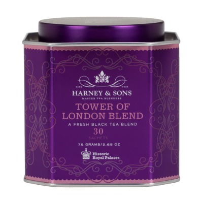 Harney & Sons Tower of London | 30 Sachets of Black Tea w/ Vanilla, Black Currant, Caramel, and Honey, Historic London Tea