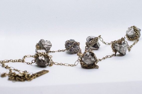 Necklace With 7 Galena Stones