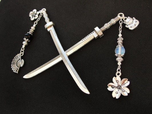 Set Japanese Hair Sticks Fan Cherry Blossoms  | Etsy