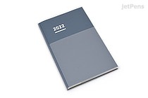 JetPens.com - Kokuyo Jibun Techo Diary Standard Cover - A5 Slim - Indigo - 2022 Jan Start