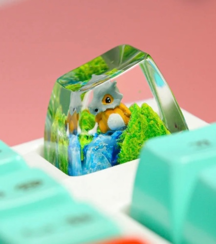 Cubone Pokemon, pokemon keycap, custom pokemon, custom keycap, artisan keycap, SA ESC keycap, mechanical keycaps | Gift for him