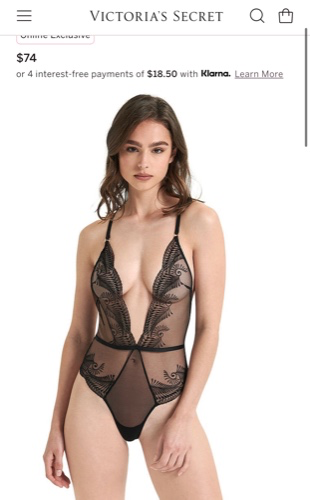 VictoriaSecret Sexy Bodysuit