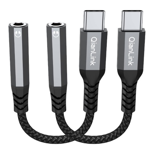 USB Type C to 3.5mm Female Headphone Jack Adapter, (2-Pack) USB C to Aux Audio Dongle Cable Cord Compatible with Samsung Galaxy S22 S21 S20 Ultra S10 S9 Plus, Note 20 10, Pixel 3 4 5 6 XL, iPad Pro - 2-Pack