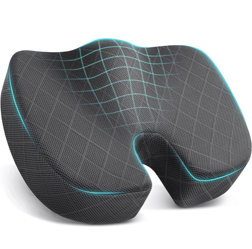 Amazon.com : TushGuard Seat Cushion, Office Chair Cushions, Car Seat Cushion, Non-Slip Sciatica & Back Coccyx Tailbone Pain Relief Chair Pad, Memory Foam Butt Pillow for Computer Desk, Wheelchair, Driving (Grey) : Office Products